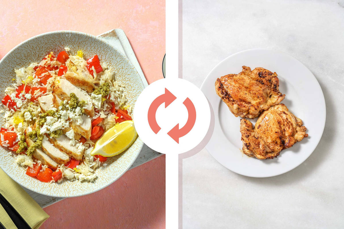 Lemon-Pesto Chicken Thighs