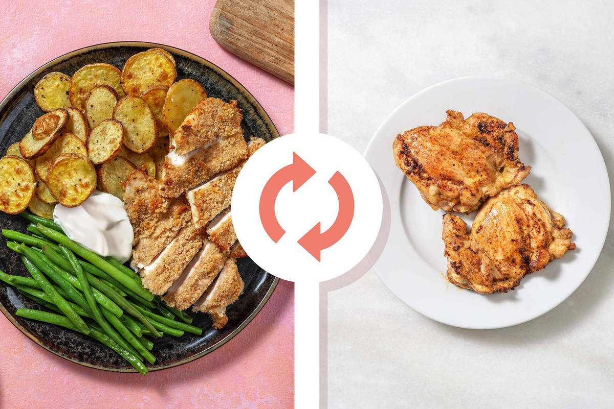 Hauts de cuisse de poulet panés à la sauce ranch