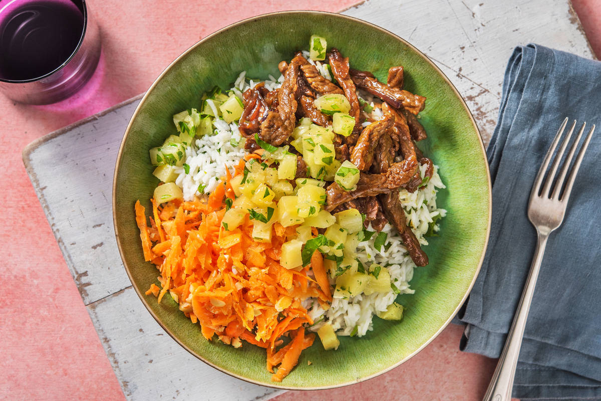 Hawaiian Steak Rice Bowl