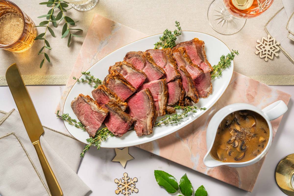 Rôti de contre-filet de bœuf à l’ail