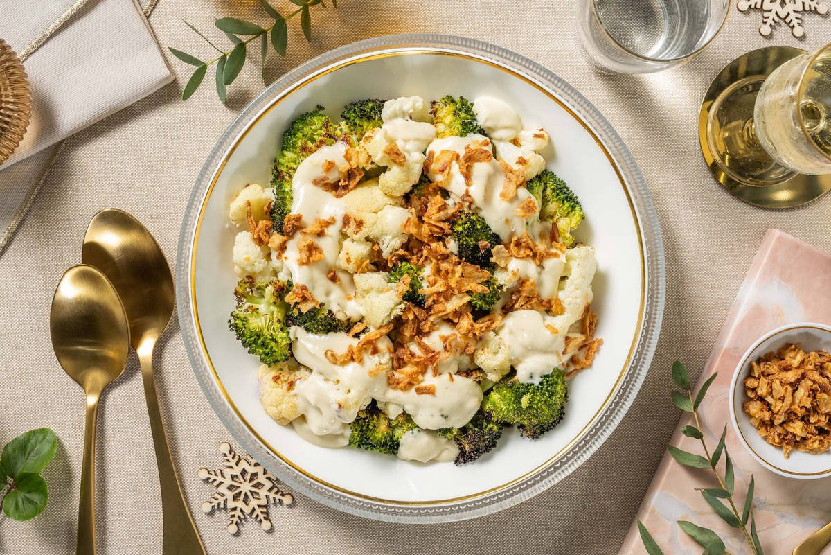 Roasted Broccoli and Cauliflower
