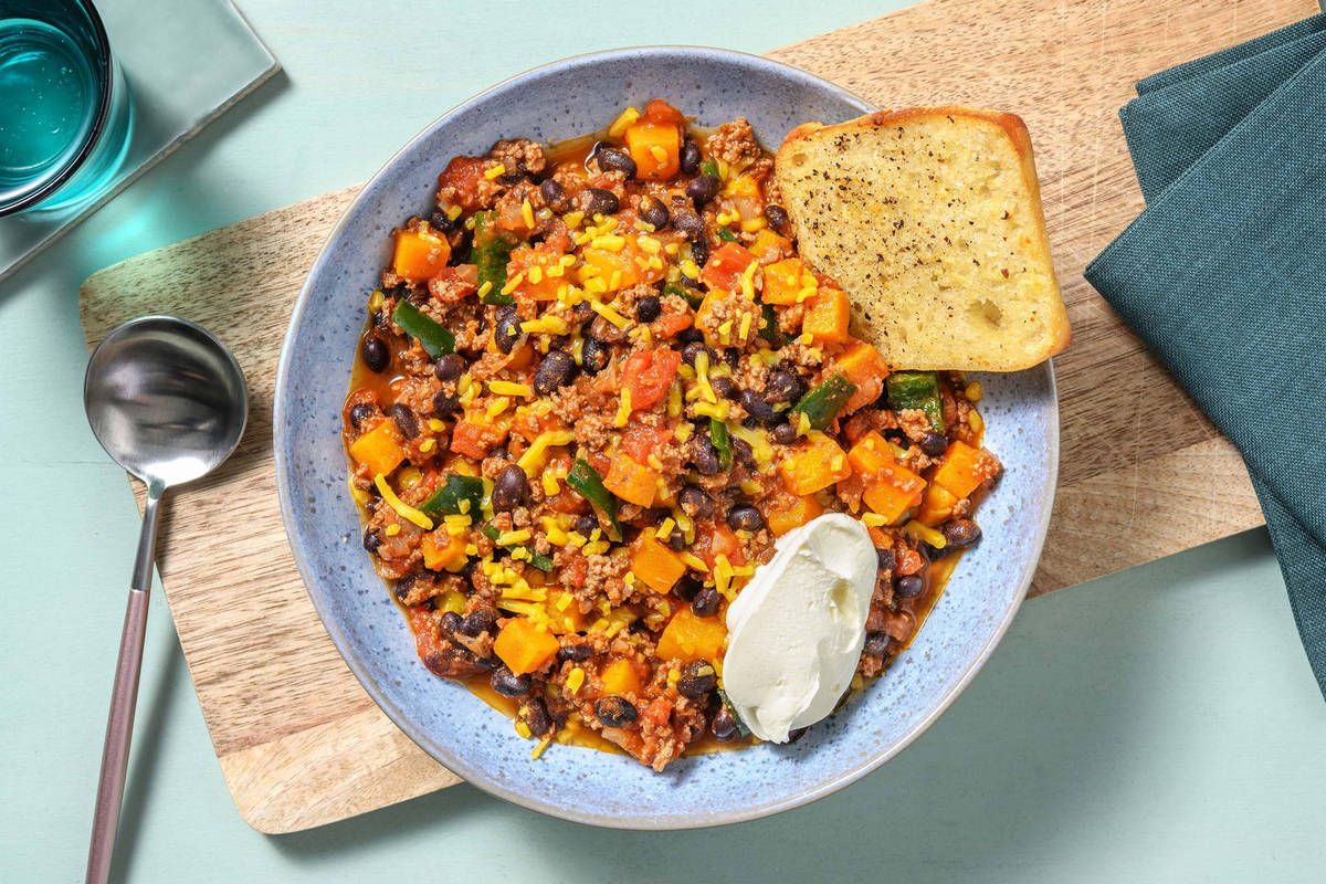 Hearty Beef and Black Bean Chili
