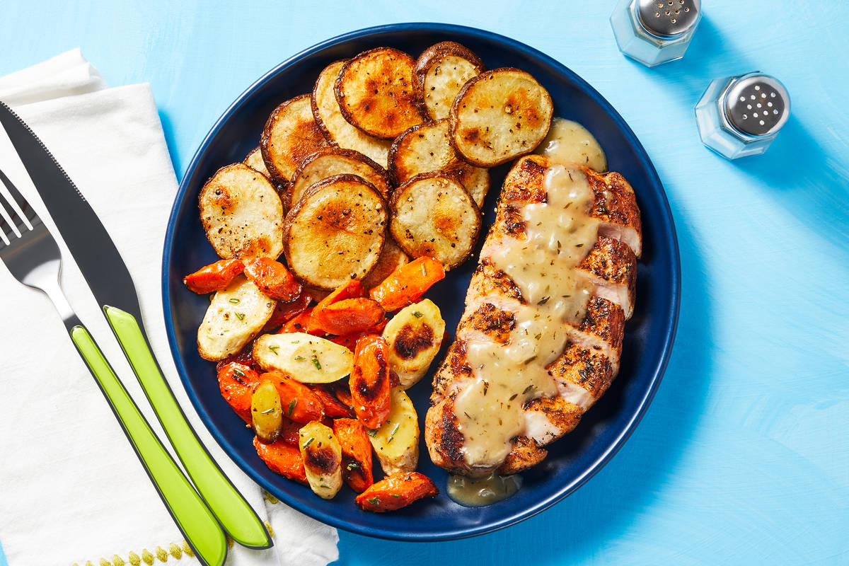 Herbed Pork Chops & Gravy