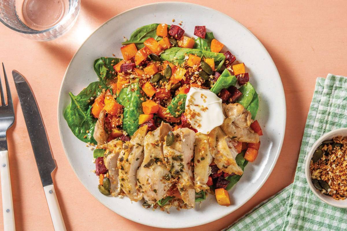 Herby Chicken & Pumpkin Salad
