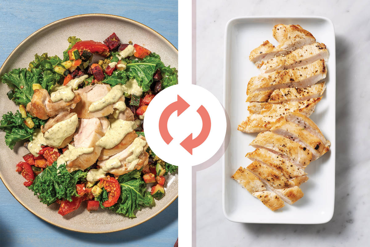 Herby Chicken & Roast Veggie Salad
