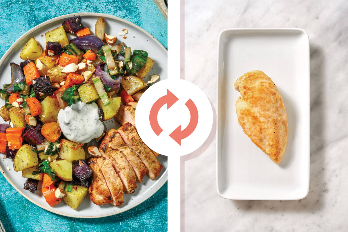 Herby Chicken & Winter Veggie Toss