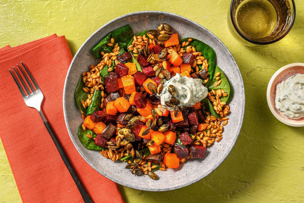 Herby Ricotta-Topped Farro