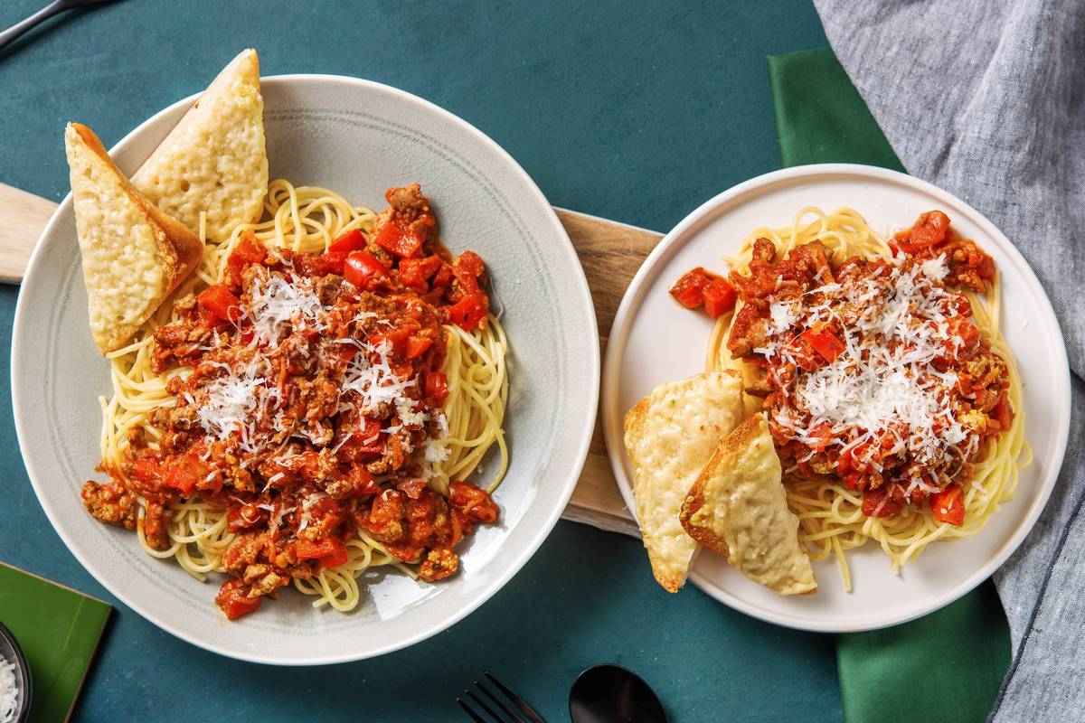 Herby Sausage Bolognese