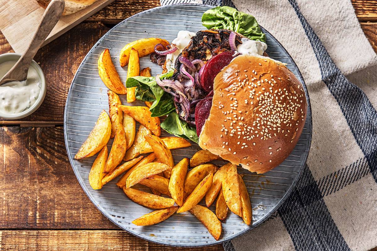 Herzhafter Portobello-Pilz-Burger