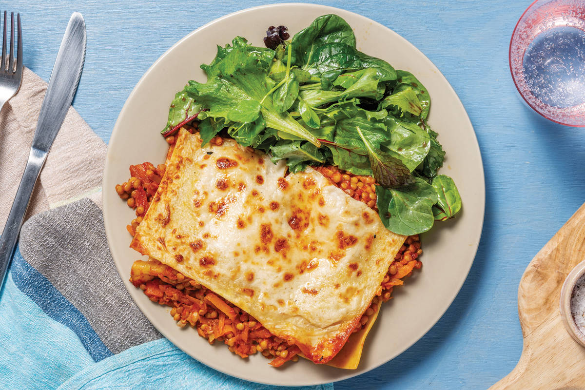 Hidden Veggie & Lentil Lasagne