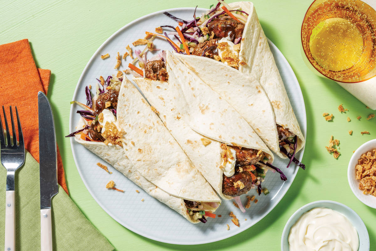 Hoisin Beef Meatball Tacos