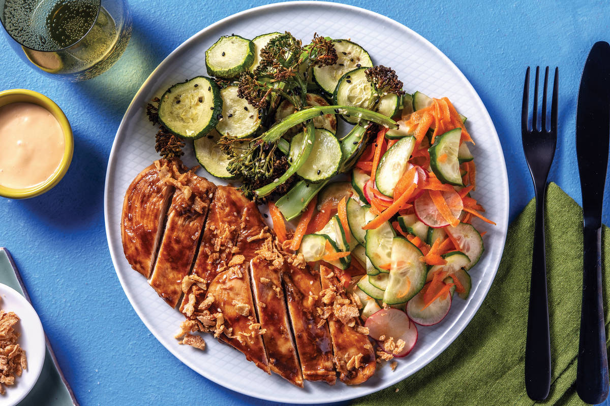 Hoisin-Glazed Chicken & Sesame Veggies