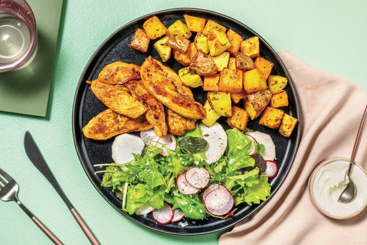 Easy Homestyle Chicken & Roasted Veggies
