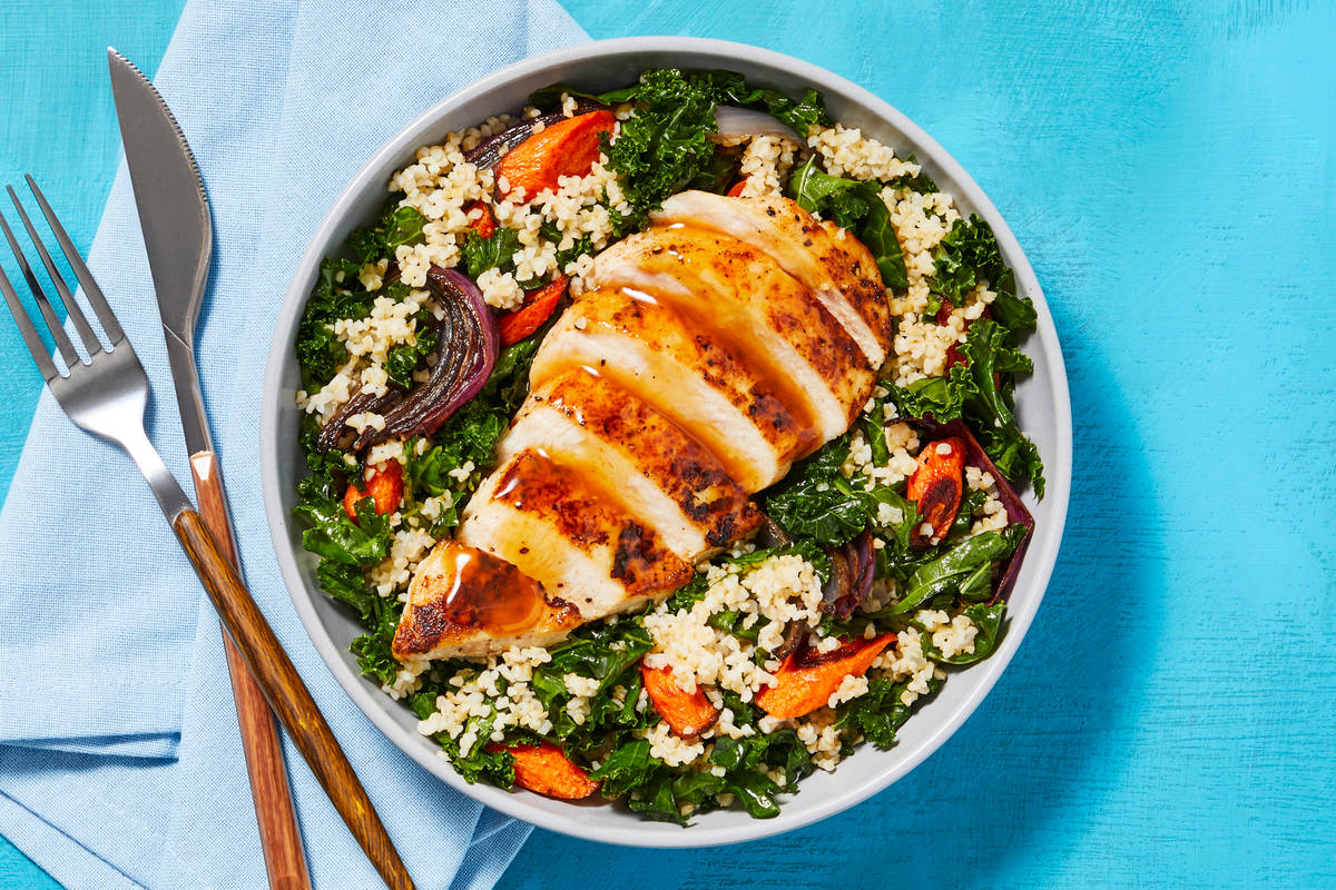 Honey Miso Chicken Bulgur Bowls