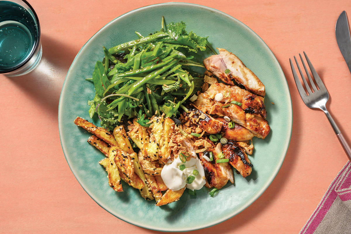Honey-Soy Chicken & Sesame Fries
