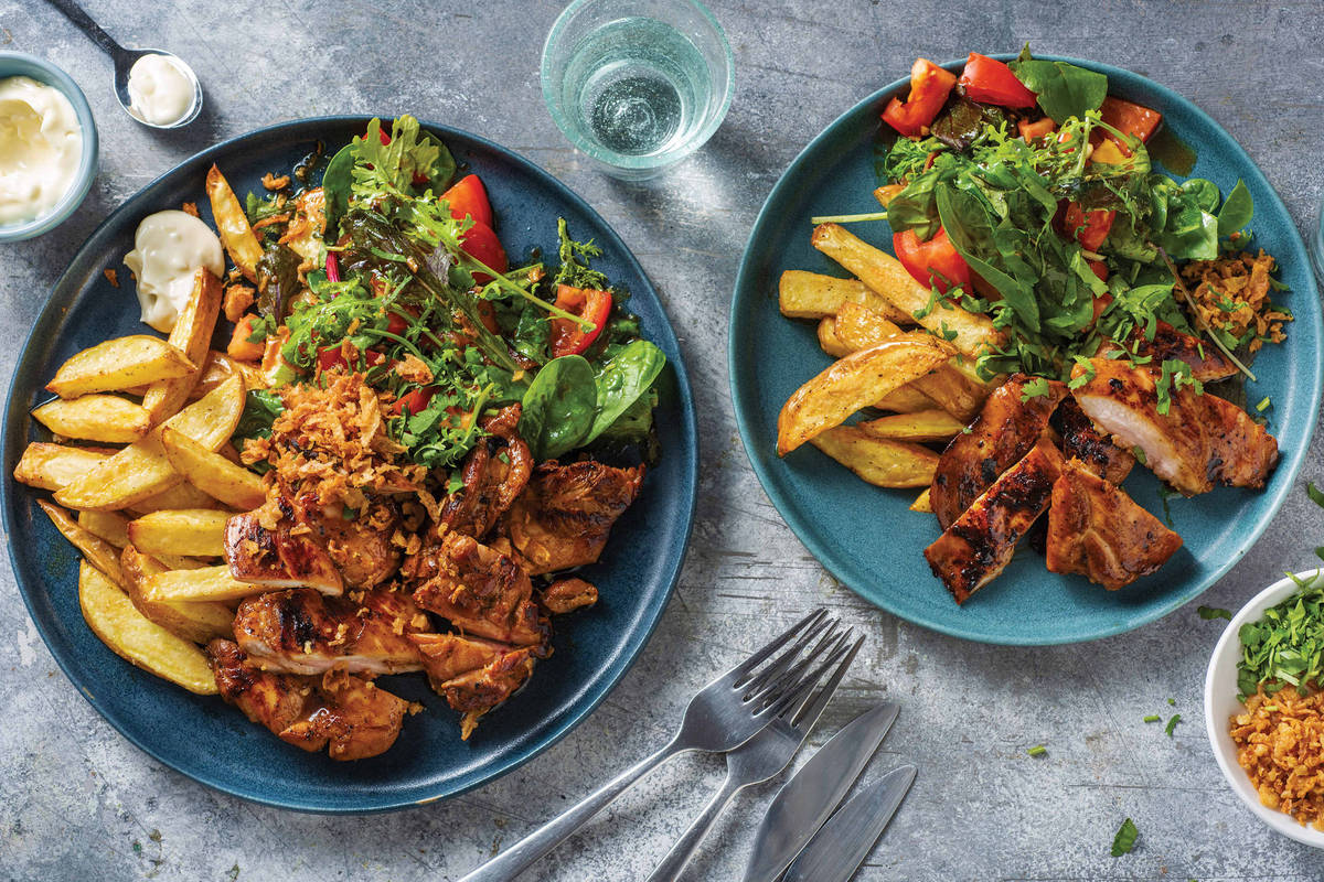 Honey-Soy Glazed Chicken & Fries