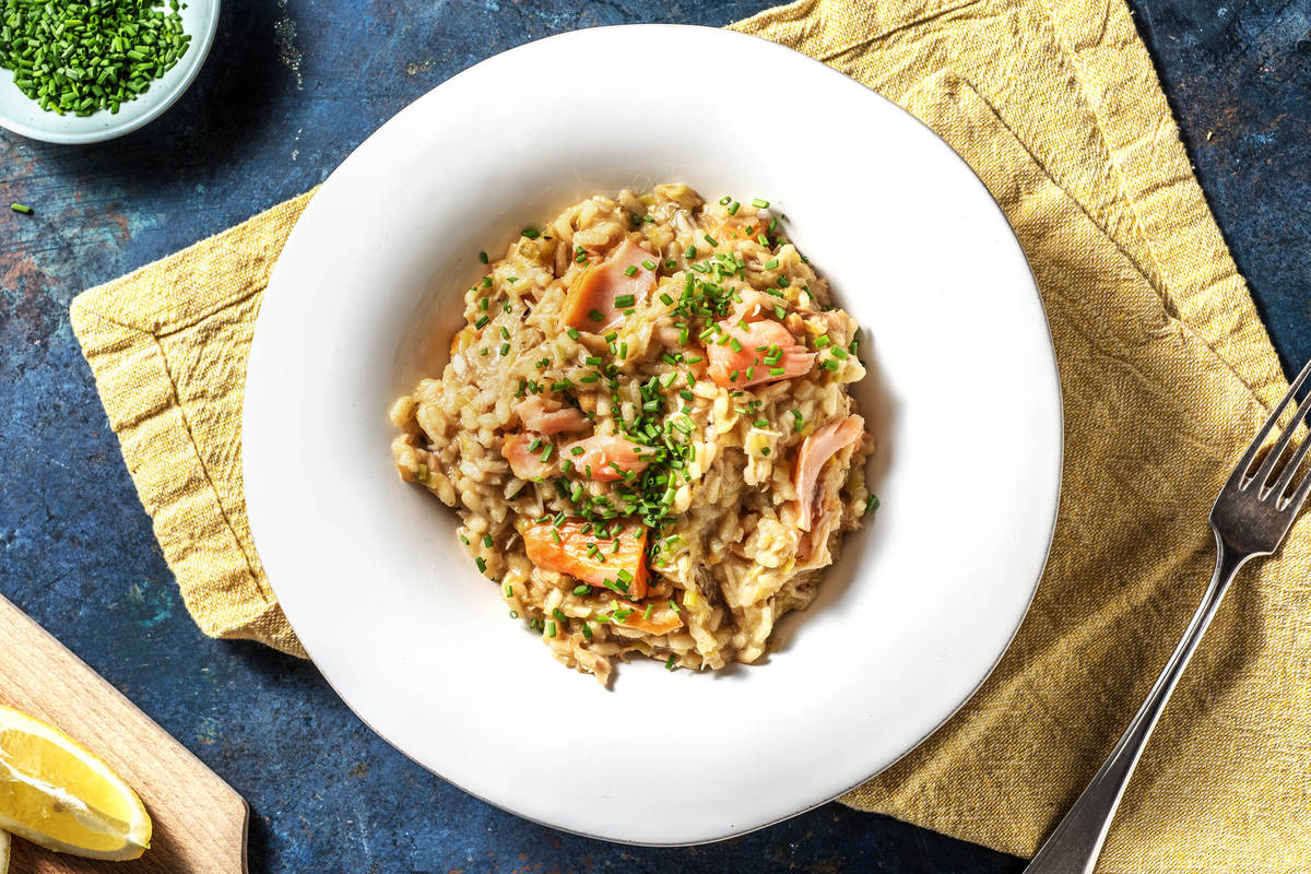 Hot Smoked Salmon Risotto