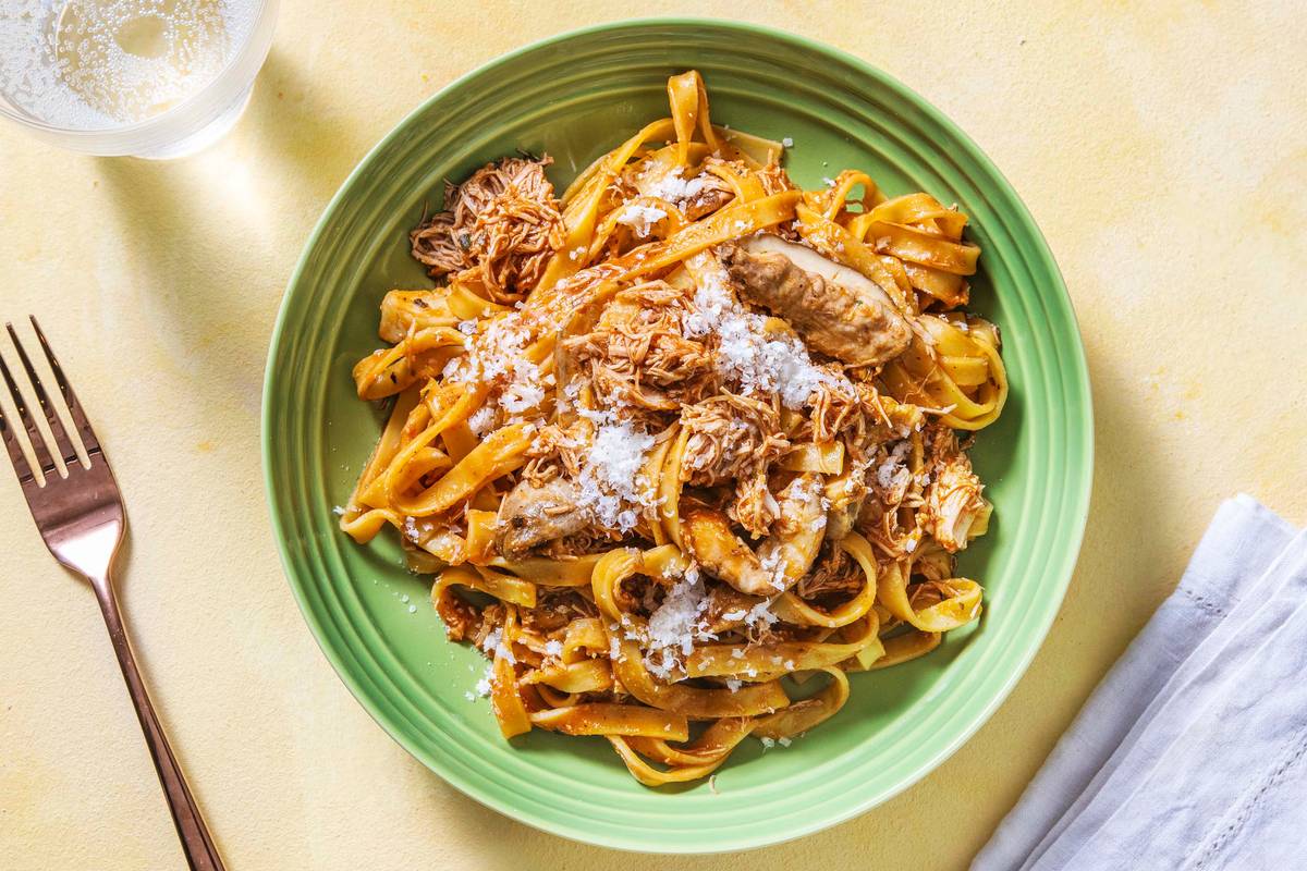 Hunters Chicken Pasta with Fresh Tagliatelle