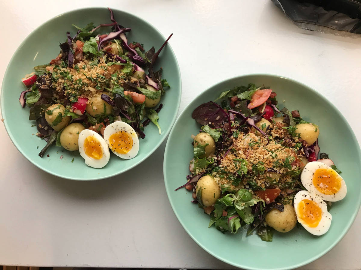 Lyonnaise-style salad with bacon