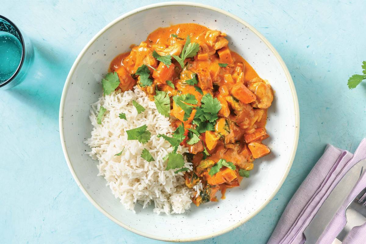Indian Coconut Chicken & Veggie Curry 