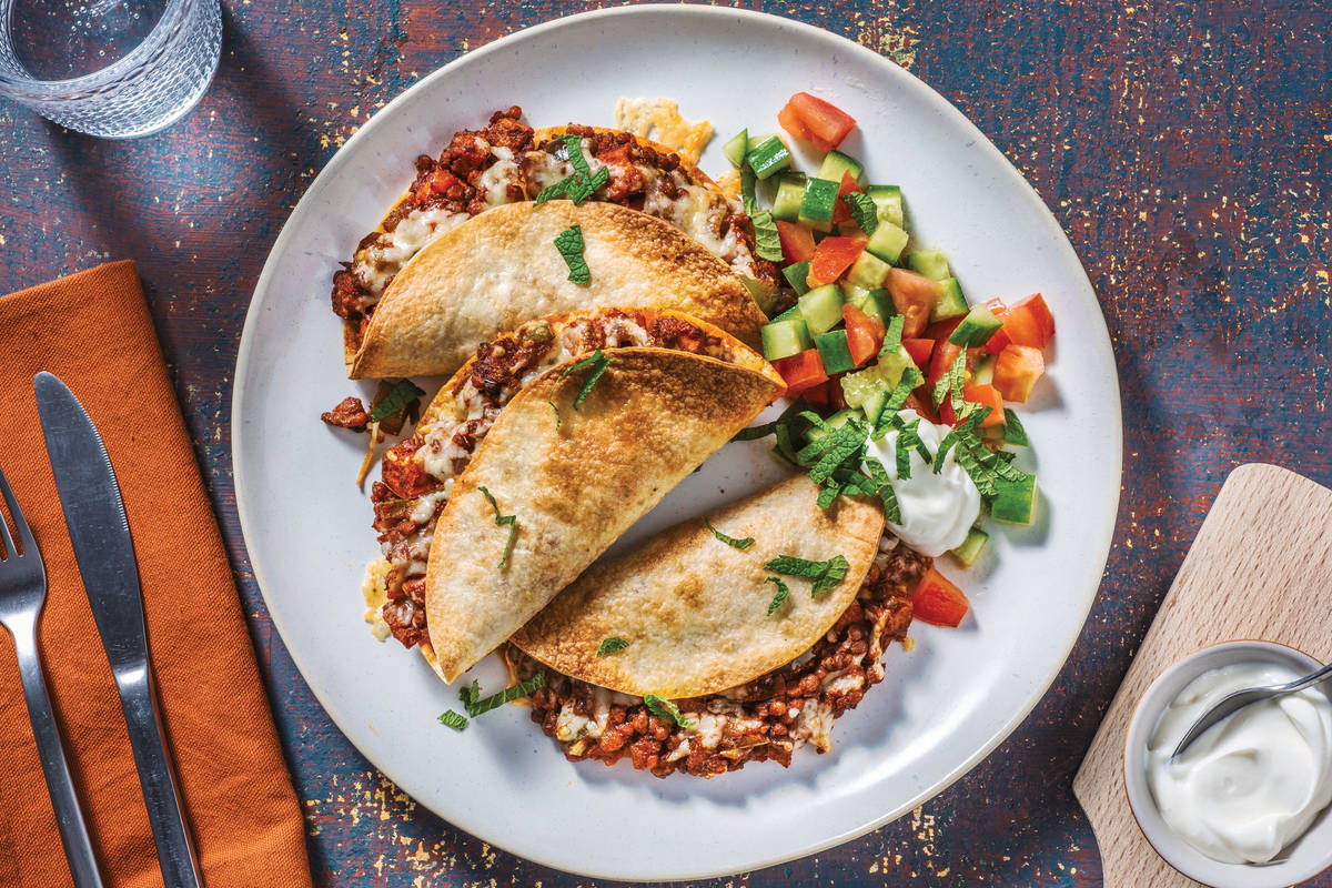 Indian Kumara & Lentil Dosa-Dillas