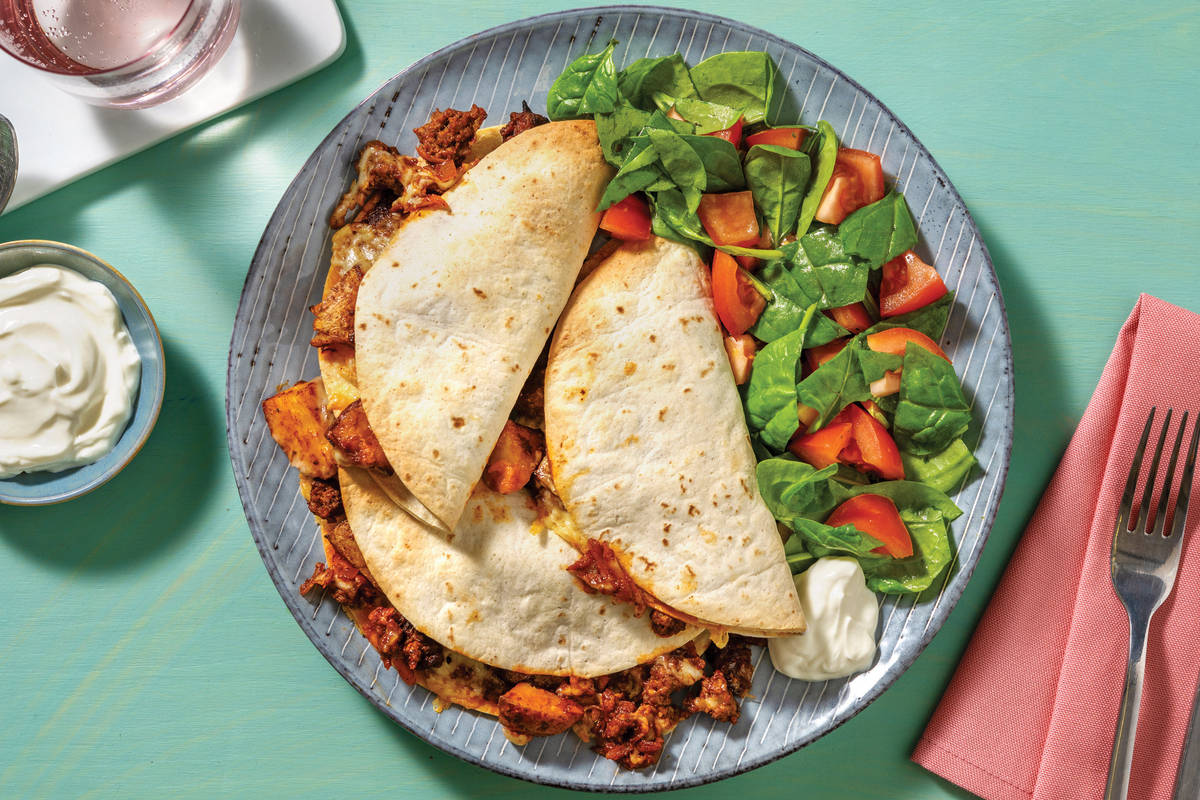 Indian Potato Beef & Pork Dosa-Dillas