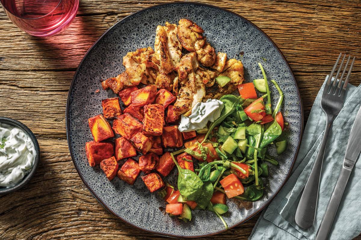 Indian Spiced Chicken & Tandoori Pumpkin