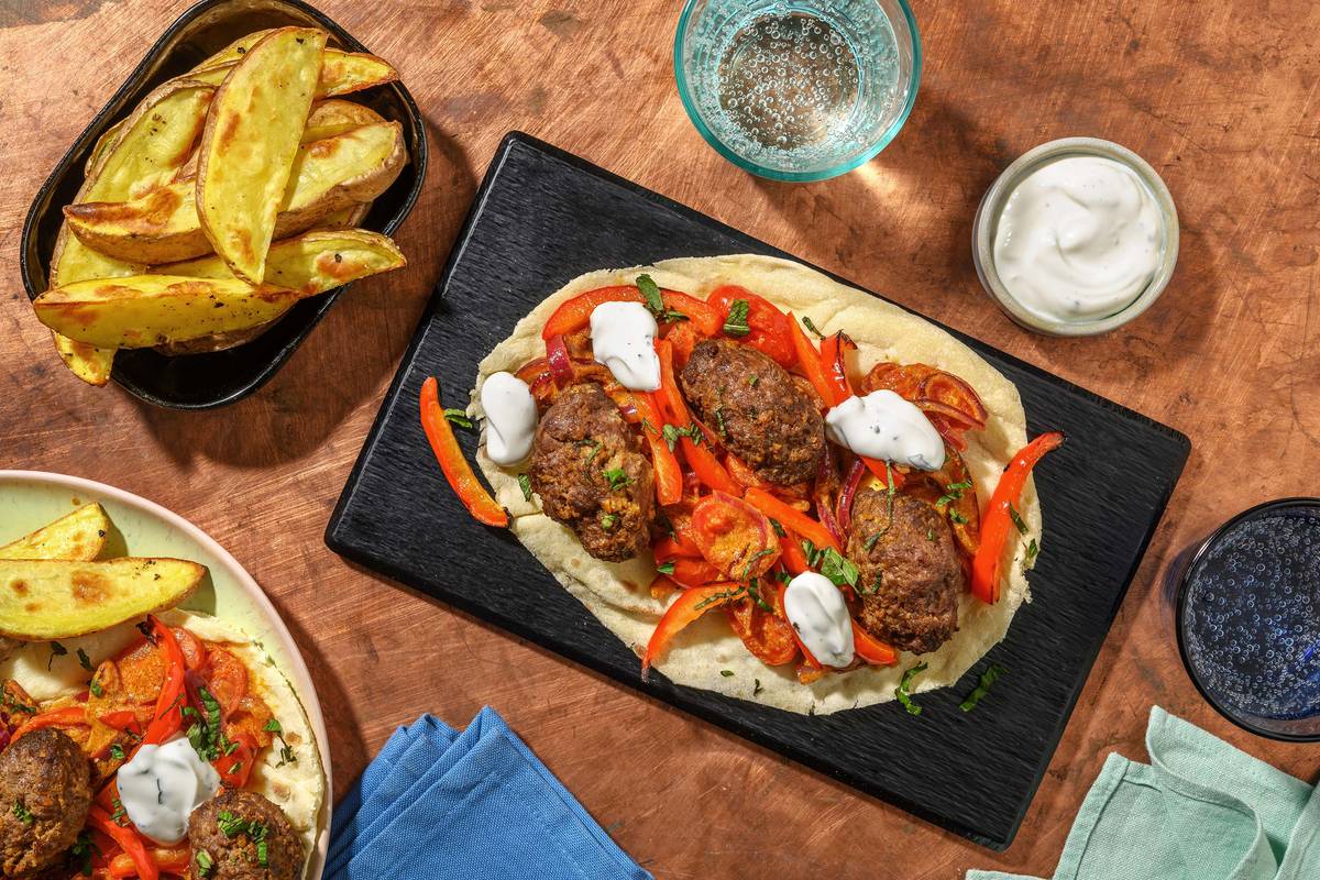 Indian Spiced Lamb Kofta Loaded Naan