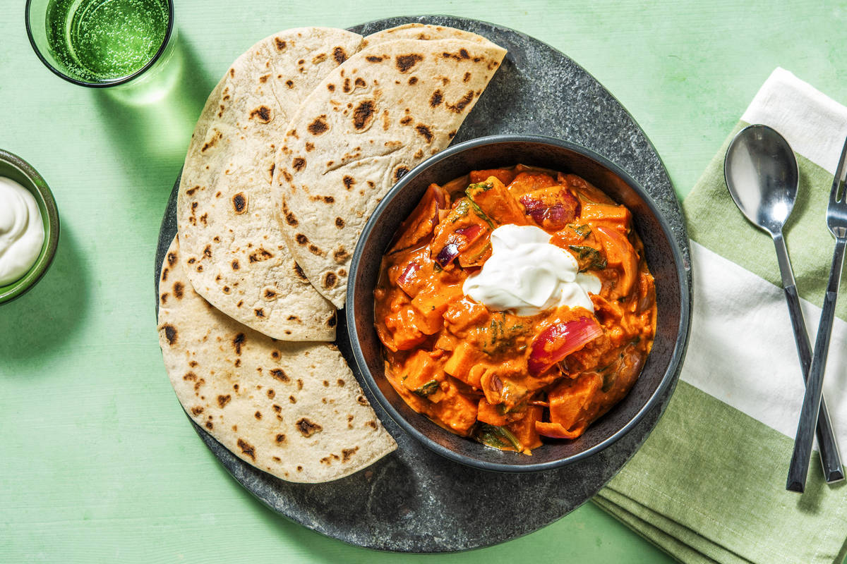 Indisches Süßkartoffel-Tikka-Curry