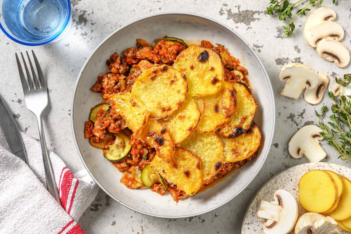 Italiaans gekruide ovenschotel met rundergehakt