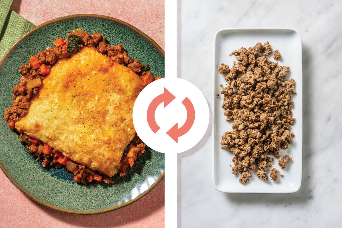 Quick Italian Plant-Based Beef & Spinach Pie