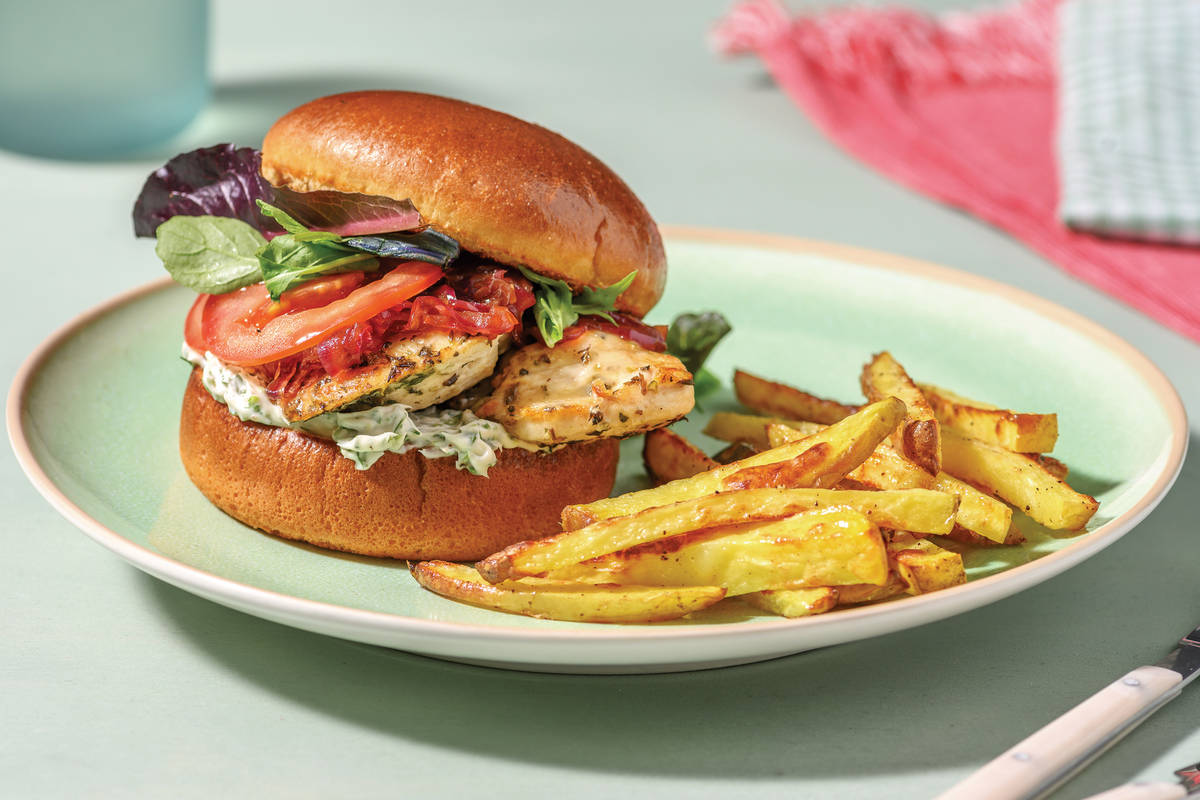 Italian Cheesy Chicken Burger
