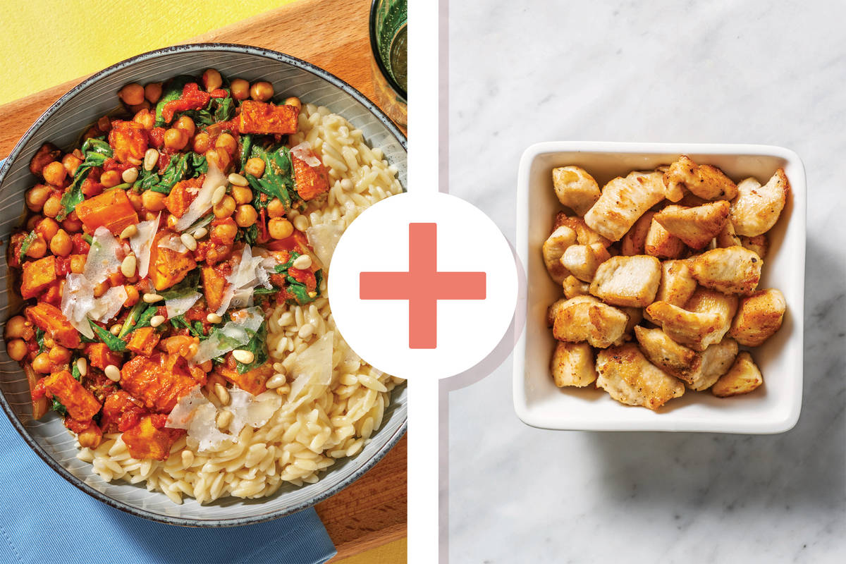 Italian Pesto Chicken & Chickpea Bowl