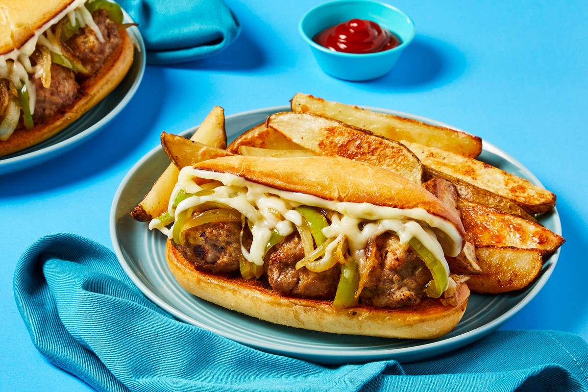 Italian Pork Sausage Meatball Subs