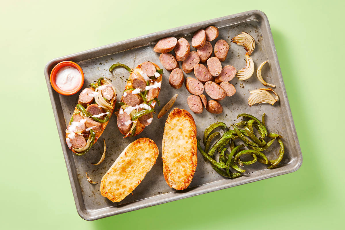 Open-Faced Pork Sausage Sandwiches