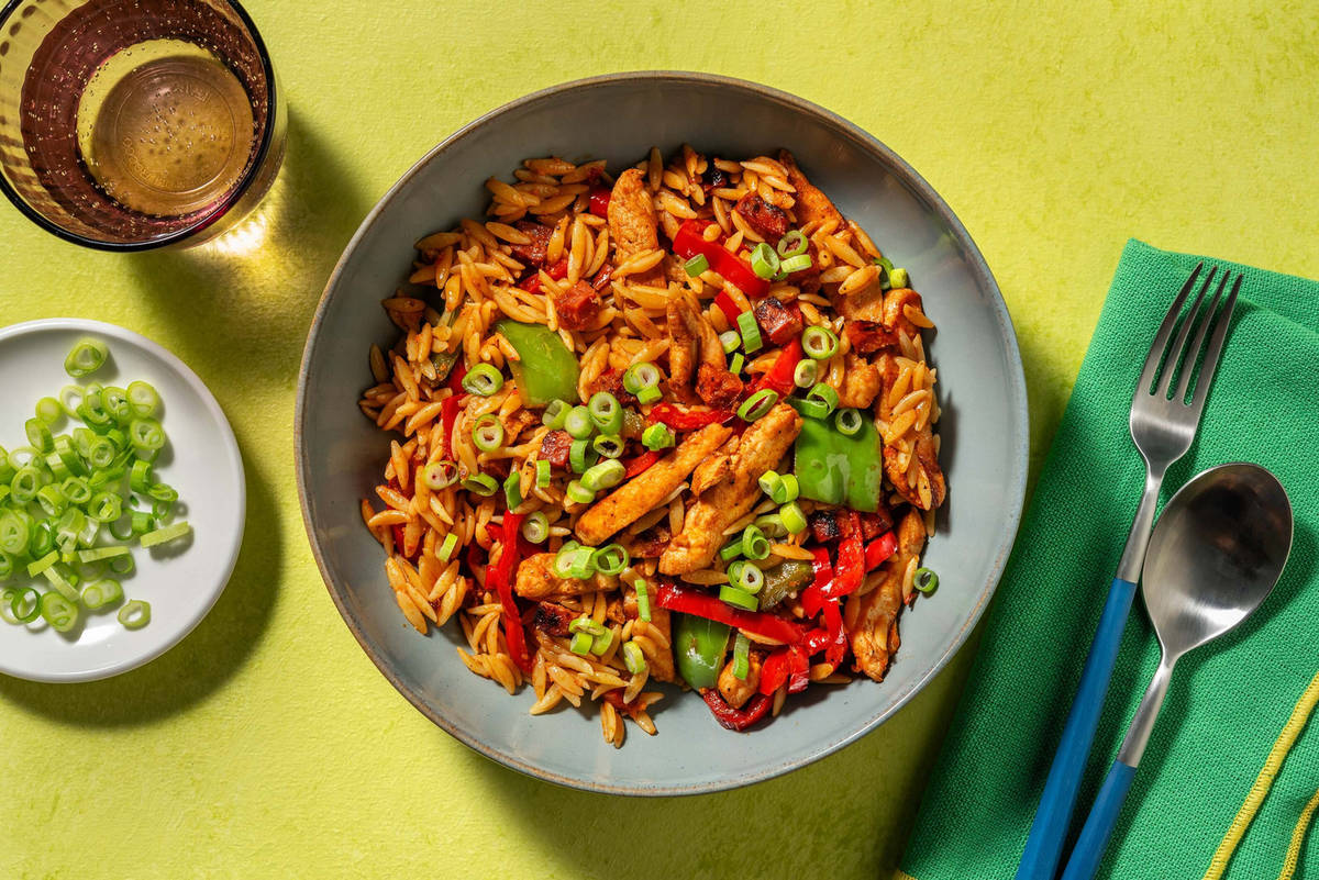 Jambalaya! Kreolische Garnelen-Chorizo-Pfanne