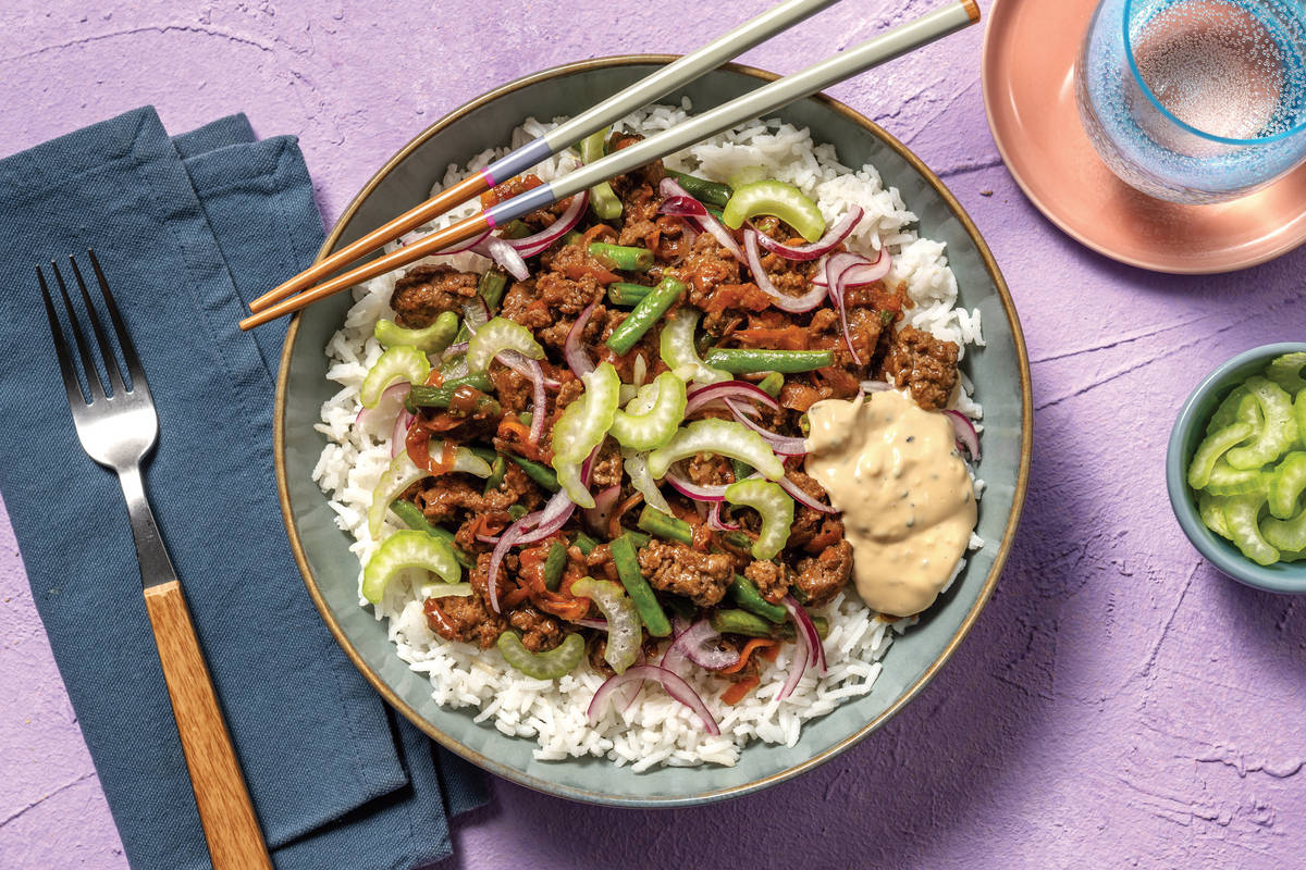 Quick Japanese-Style Beef Bowl