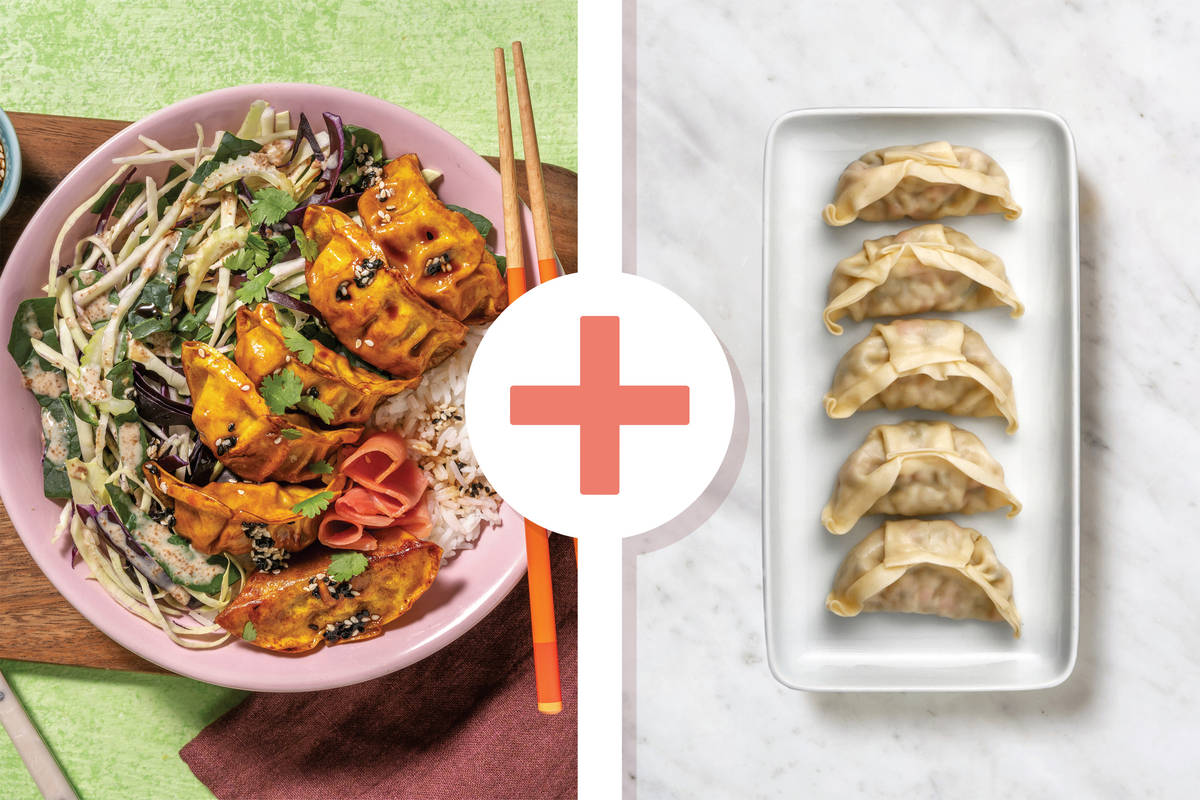 Quick Double Japanese Prawn Dumpling Rice Bowl