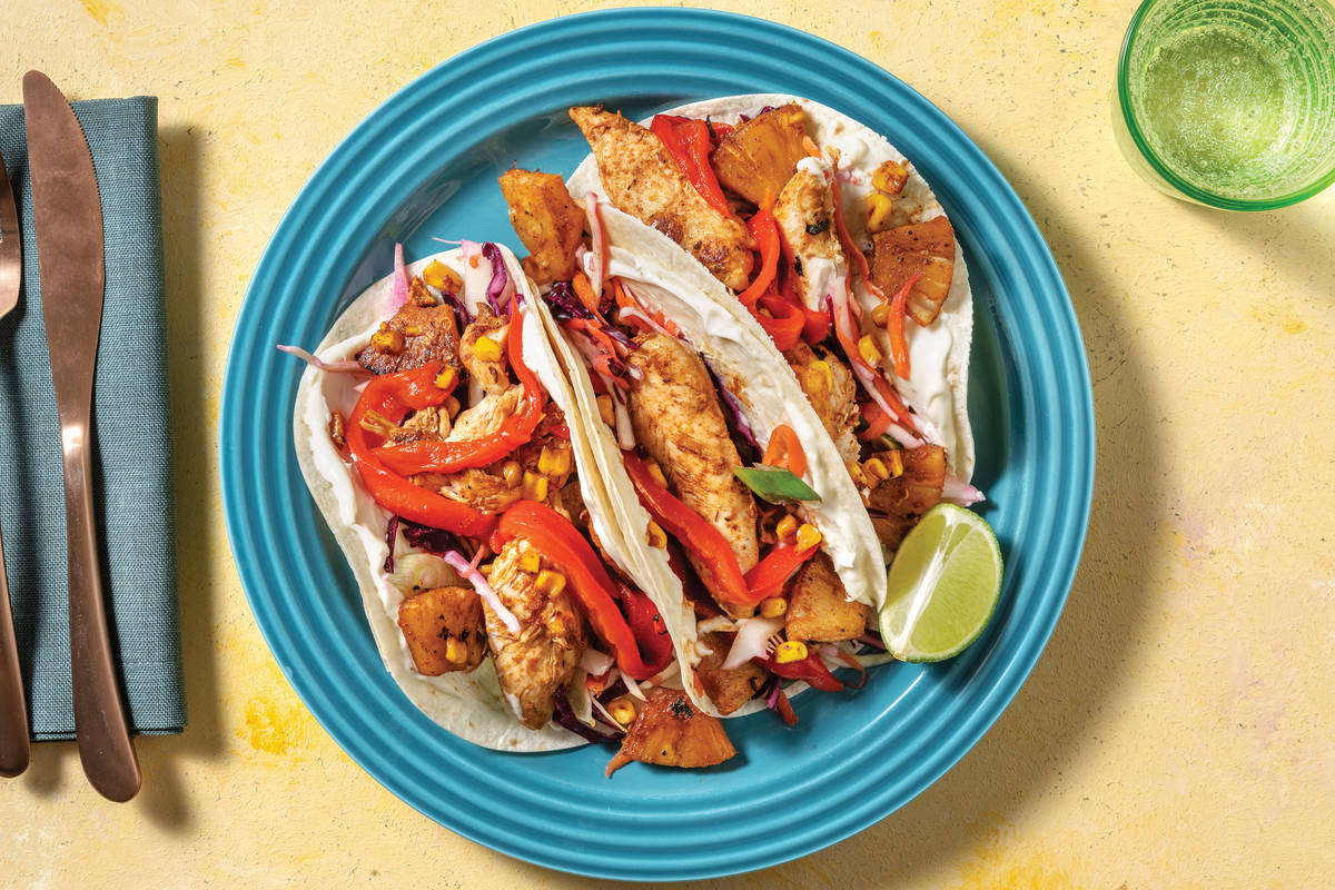 Caribbean Chicken Tacos