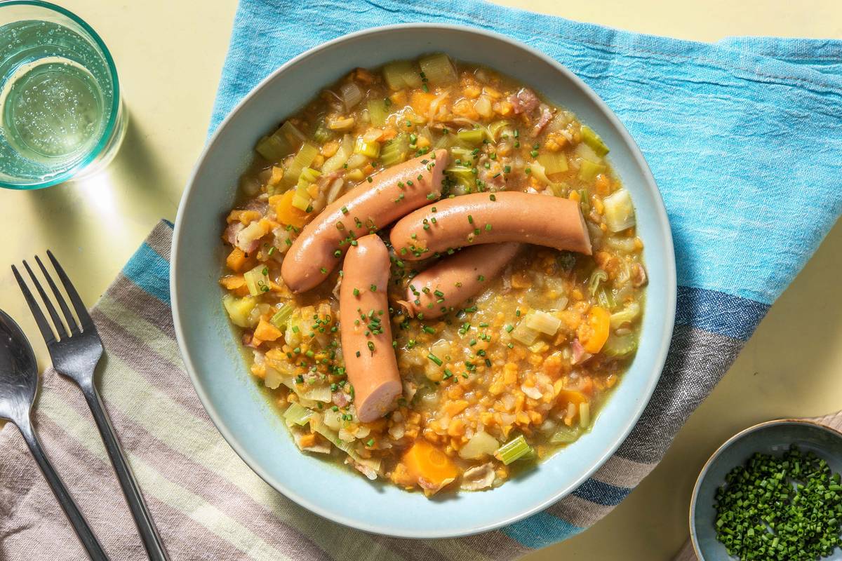 Kartoffeleintopf mit Wiener Würstchen