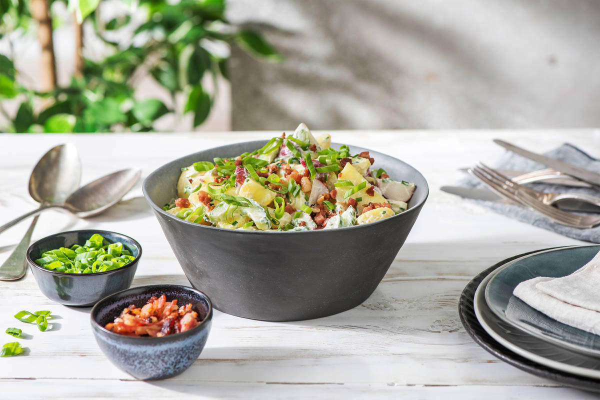 Kartoffelsalat mit knusprigem Bacon
