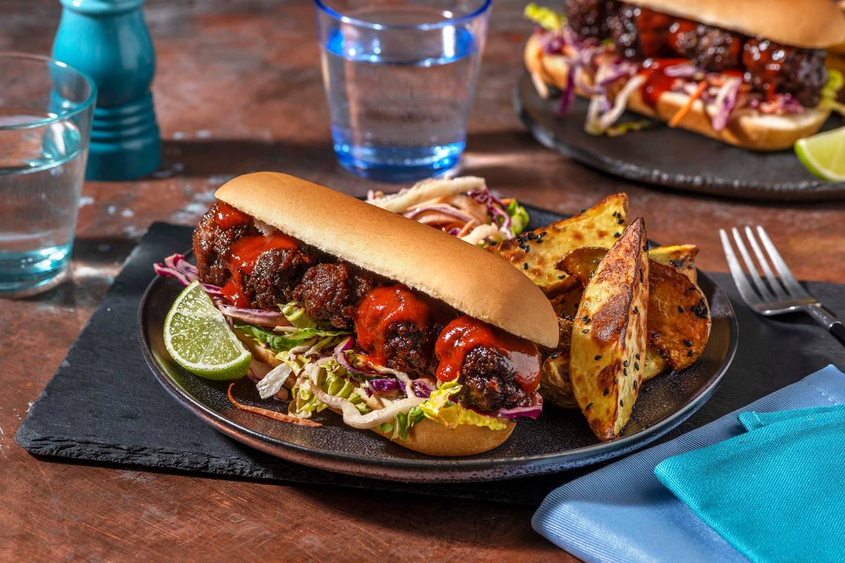 Korean Style Beef Meatball Sub