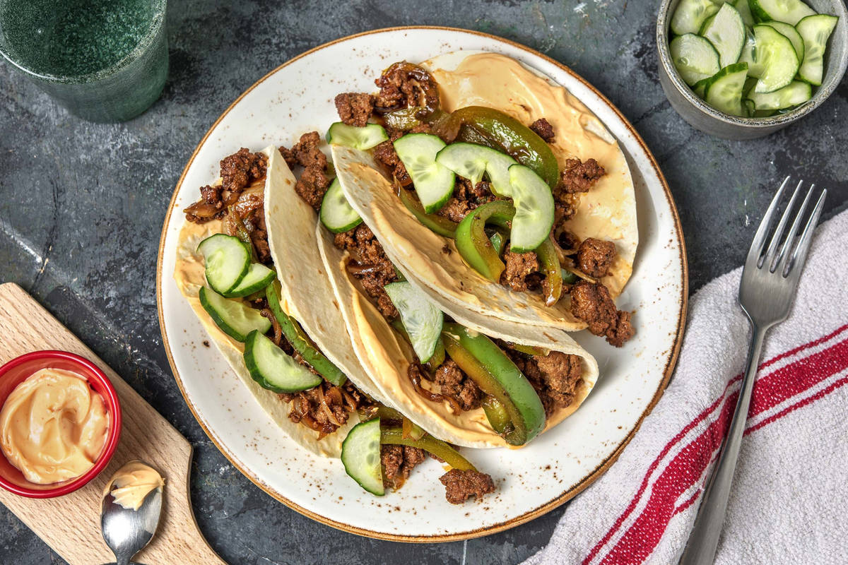 Korean Style Beef Tacos