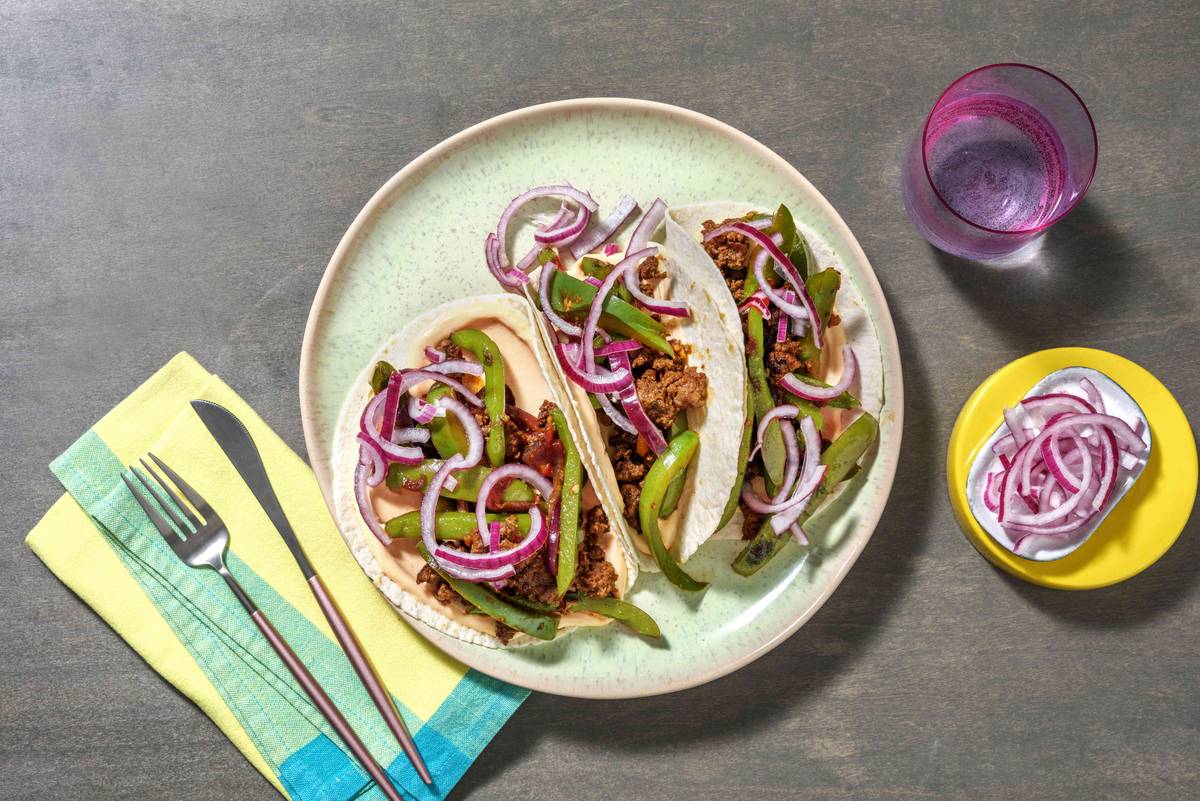 Korean Style Beef Tacos
