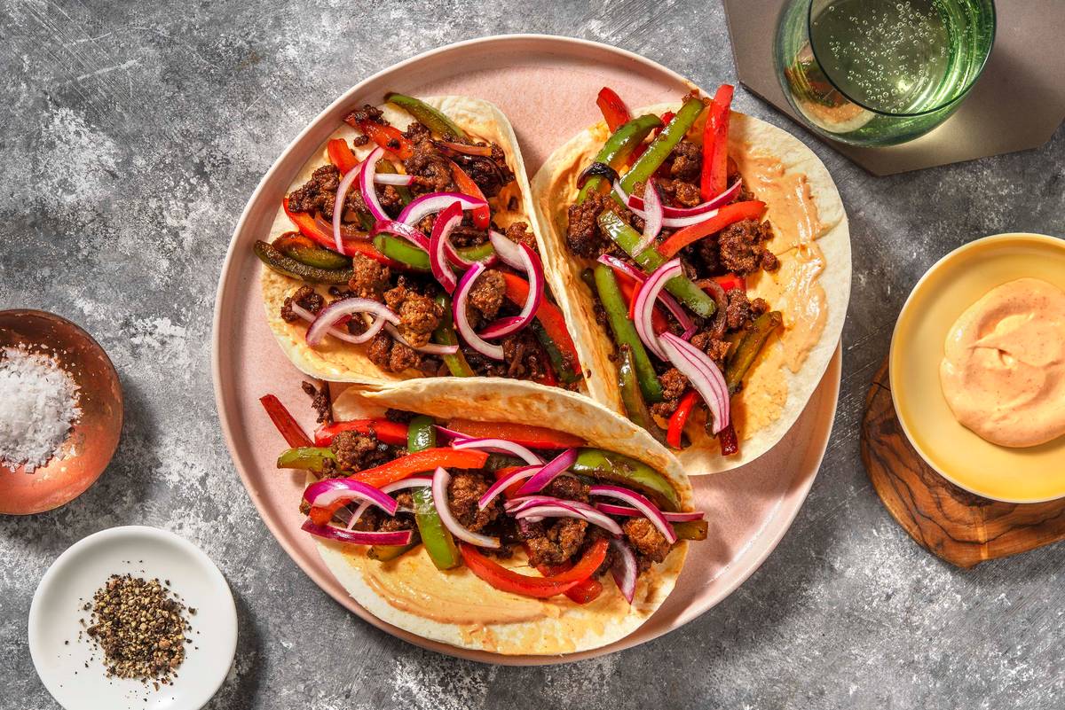 Korean Style Beef Tacos
