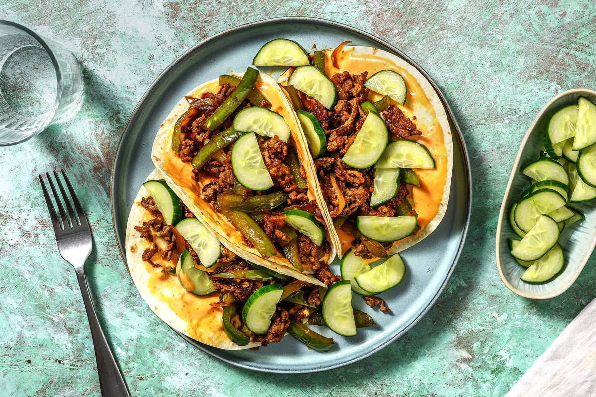 Korean Style Beef Tacos