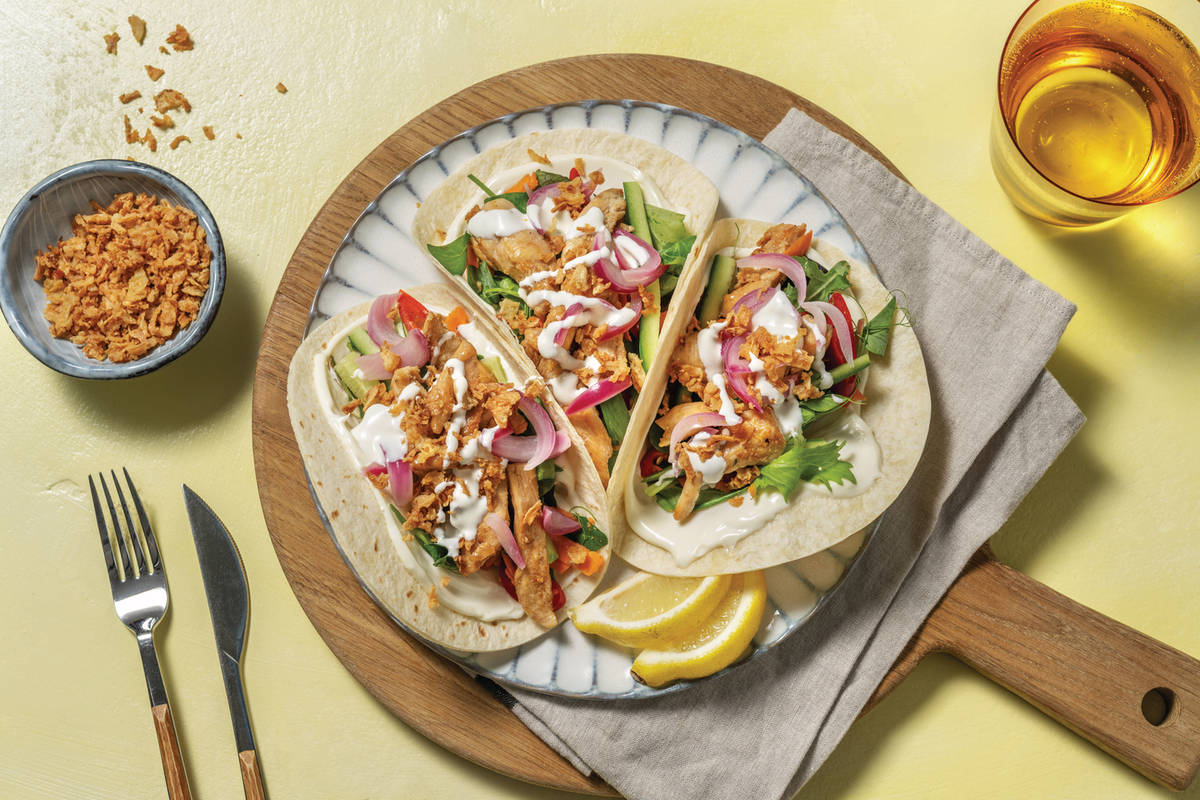 Korean-Style Chicken Tacos