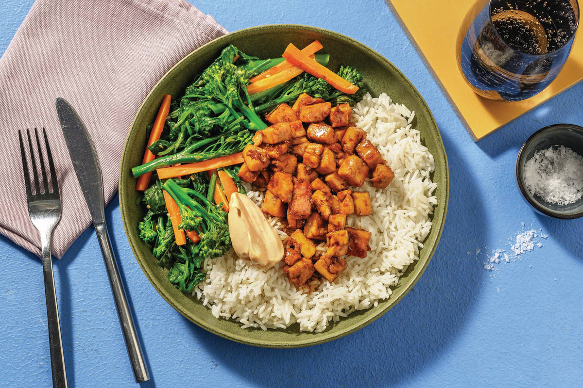 Korean-Style Tofu & Garlic Rice