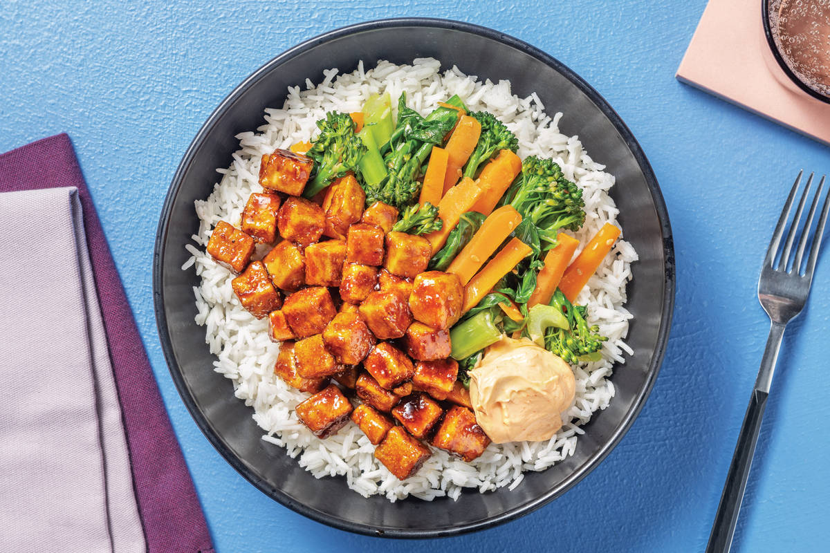 Korean-Style Tofu & Garlic Rice