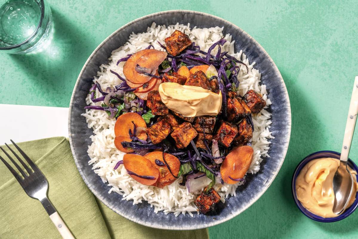 Korean-Style Tofu & Garlic Rice